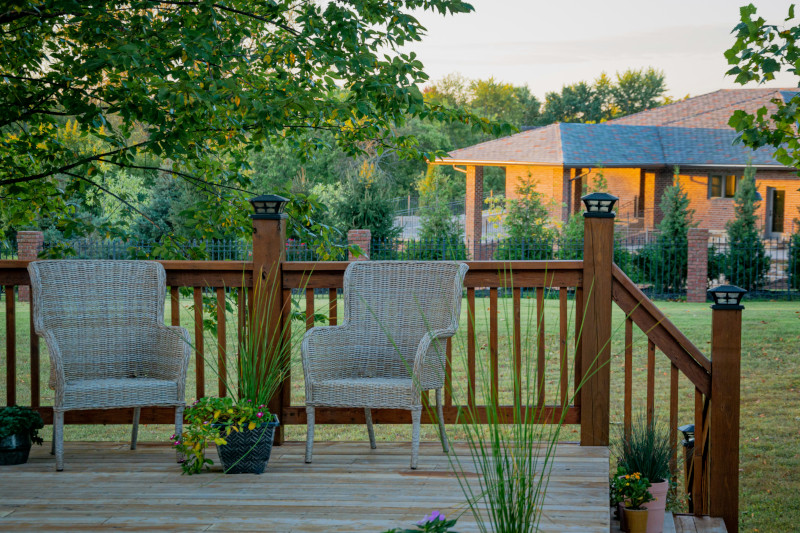 Custom wooden deck building services in Steinbach, Manitoba